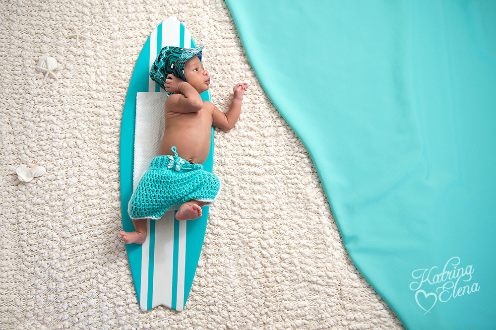 Baby Boy on Surfboard