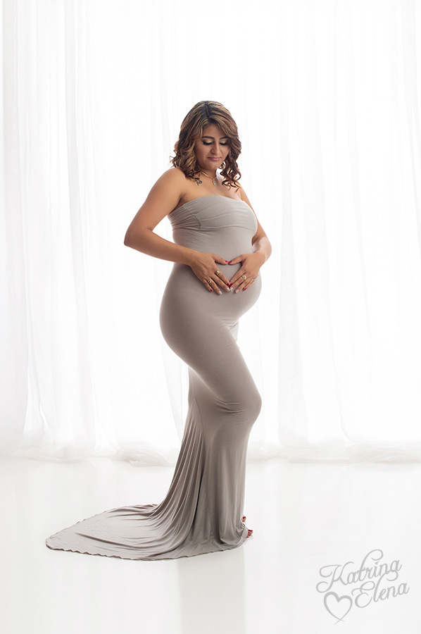 Gray Maternity Gown