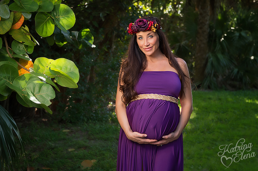 Purple Gown for Maternity