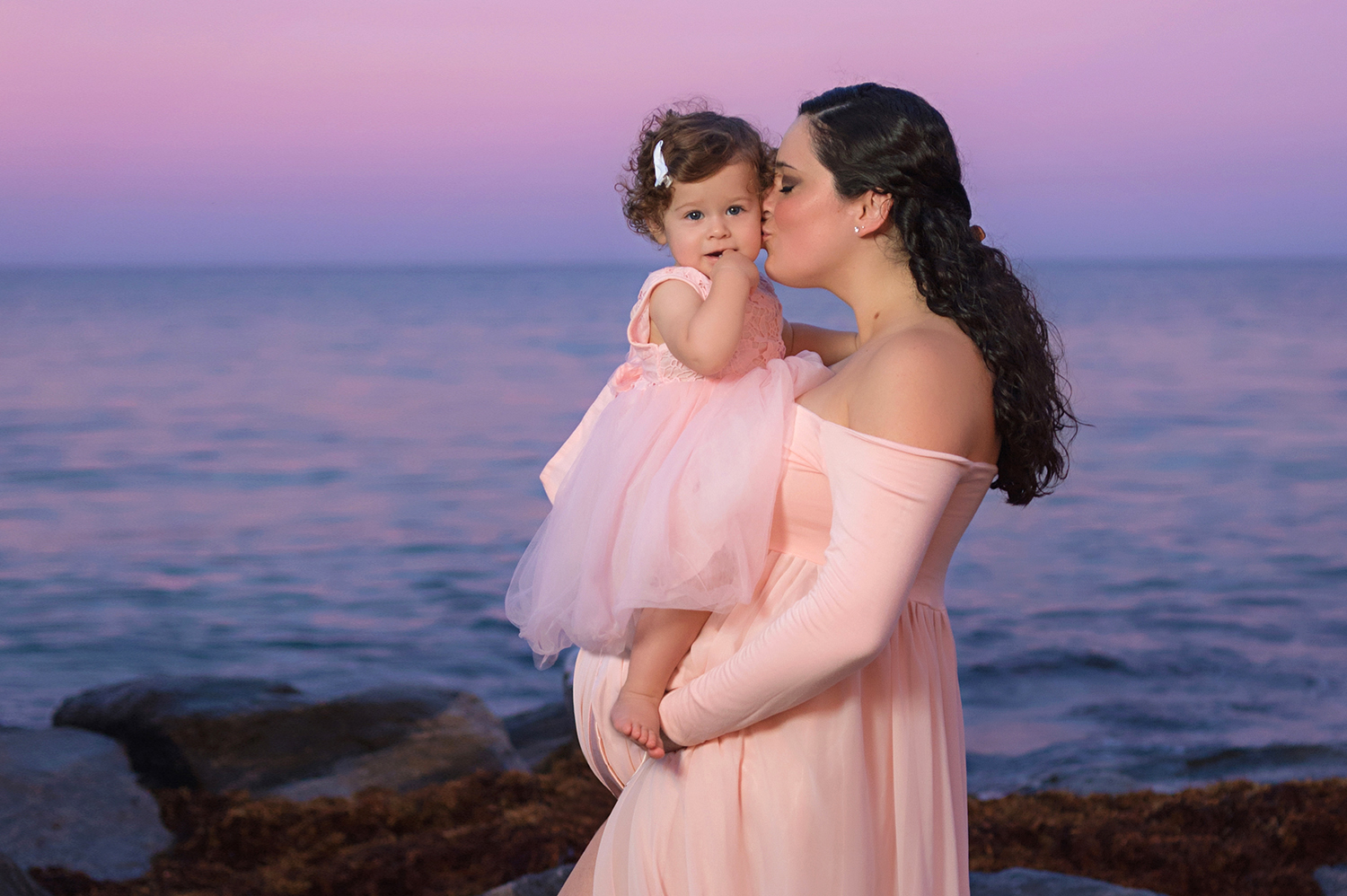 Mother and Daughter Maternity Portrait