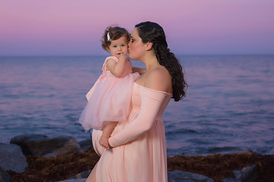 Mother Daughter Maternity Portrait